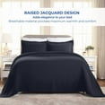 thumbnail image 4 of Superior Fleur De Lis Cotton Decorative Bedspread and Sham Set, Queen, Navy Blue, 4 of 10