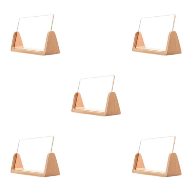 kurtrusly Photo Frame Picture Frames Wooden Base Decor Home Acrylic Cover 5inch Clear 7 Inch 5Set