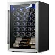 Yeego Wine Refrigerator Cooler, Freestanding Wine Fridge with Glass Door, 47 Bottle