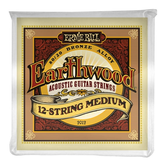 Ernie Ball Earthwood Medium 12-String 80/20 Bronze Acoustic Guitar Strings - 11-28 Gauge