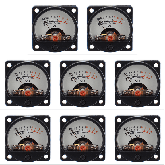 Peggybuy 6V-12V Panel VU Meter Warm Back Light Recording 500UA VU Meter Audio Level Amp