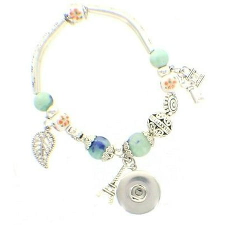 - Bracelet Crystal Ball Beads DIY interchangeable Snap Button fits 18mm