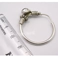 thumbnail image 3 of SilverStarJewel 925 Sterling Silver Unseen Black Onyx Tribal Antique Look Hoop Earrings 1.2 Inch, 3 of 3