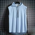 thumbnail image 2 of Krdevn Mens Sleeveless Vest Top Casual T Shirt Solid Color Hooded Hoodie,Tank Tops Men,M, 2 of 5
