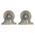 thumbnail image 4 of Rodillo de compuerta deslizante Steel-2pcs 2"V Tipo de carril de riel de rueda con soporte Rodillo de compuerta deslizante de acero, 4 of 8