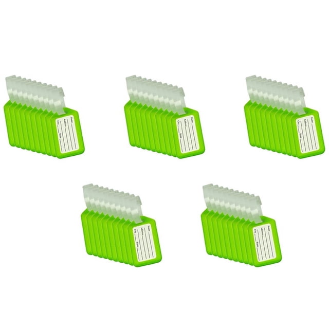 5X Etiquetas de Equipaje Maleta Etiqueta de Identificación Accesorios - Verde