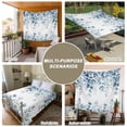 thumbnail image 6 of Blue Green Eucalyptus Leaves Large Tapestry for Bedroom Wall Hanging Tapestry, Spring Summer Botanical Ceiling Backdrop Tapestries Poster Blanket Wall Decor for Teens Room Living Room Dorm 85" x 90", 6 of 8