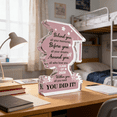 thumbnail image 7 of Decorr Class of 2026 Graduation Acrylic Decor, 2.4×3.2" "You Did It!" Grad Cap Acrylic Table Sign with Inspirational Quote, Graduation Gift for Her Him & Grad Party Decor, Pink, 7 of 7