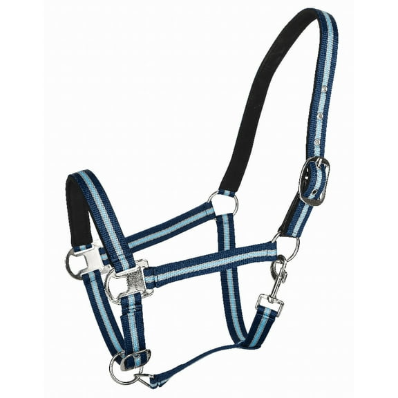 TuffRider Adjustable Nylon Breakaway Halter with Padded Crown and Nickel Hardware
