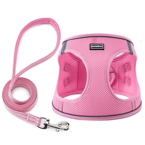 Arnés para Perro BOOMIBOO Chaleco Reflectante Ajustable Rosa XXS