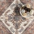 thumbnail image 6 of nuLOOM Tindra Persian Medallion Machine Washable Area Rug, 4' x 6', Rust, 6 of 9