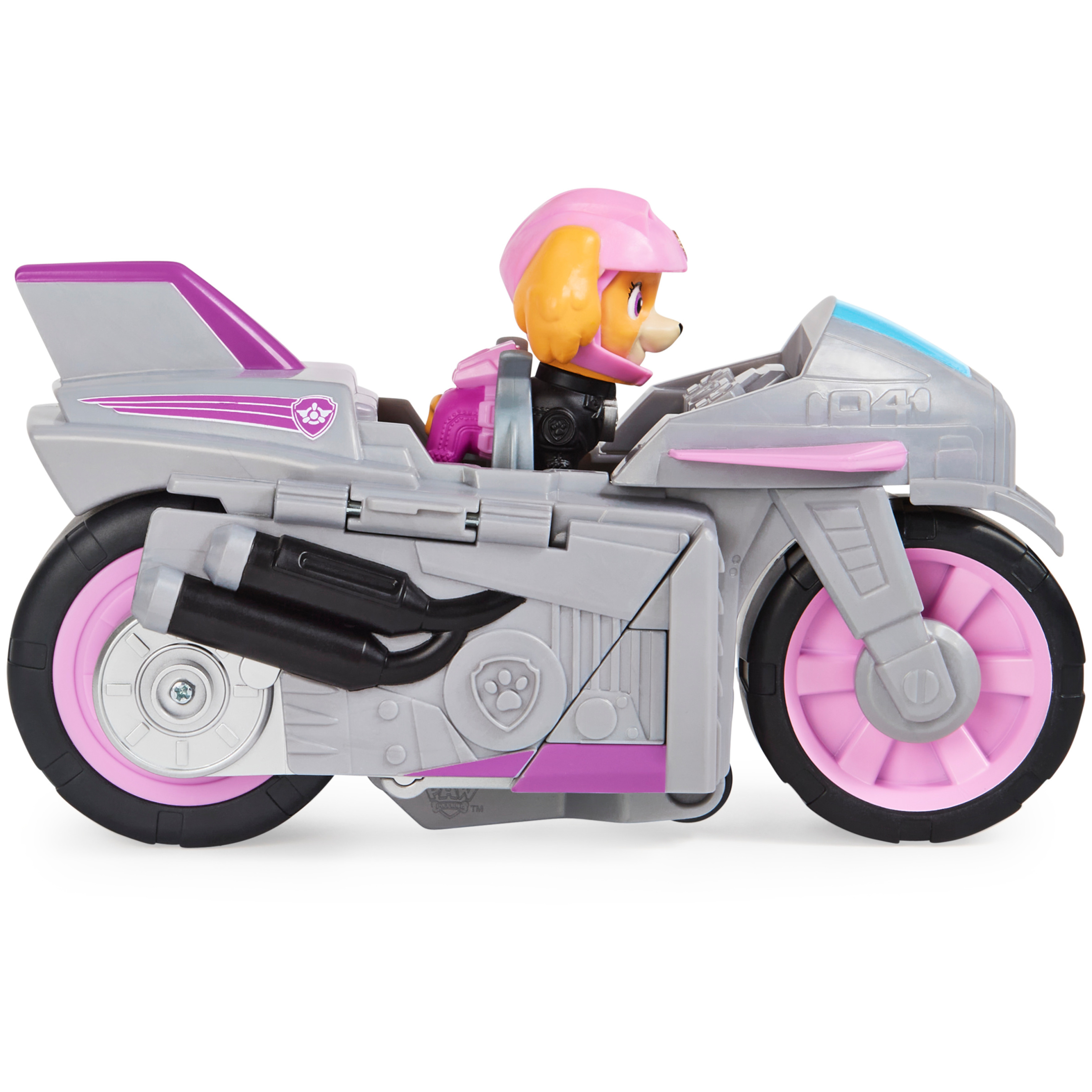 PAW Patrol, Moto Pups Skye’s Deluxe Pull Back Motorcycle Vehicle with Wheelie Feature and Figure - image 4 of 7