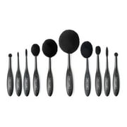 Vanity Planet Blend Party - Oval Makeup Brush Set - Black