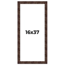 16x37 Frame Brown Burl Real Wood Picture Frame Width 1.625 Inches | Interior Frame Depth 0.5 Inches