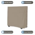 thumbnail image 3 of Ping Pong Table Cover for Indoor / Outdoor - Waterproof & UV Resistant Table Tennis Cover 12 Oz PVC Heavy Duty Fabric with Air Pockets & Drawstring for Snug Fit to With Stand Winds & Storms (Beige), 3 of 7