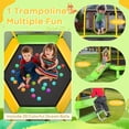 thumbnail image 5 of Vicamelia 7FT Kids Recreational Trampoline with Ladder & Slide Ocean Ball Indoor Outdoor Kids Gifts for Boys and Girls, Green, 5 of 9