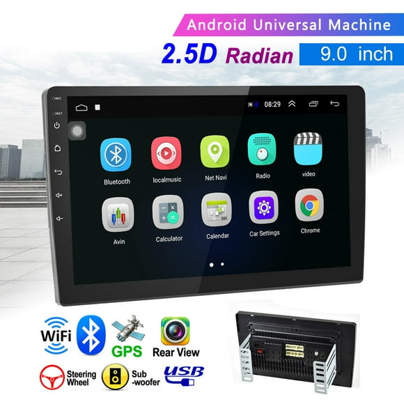 Camecho Android 6.0 2 Din GPS Car Stereo Radio 9" HD 1080P 2.5D Tempered Glass Mirror Car MP5 Player with Bluetooth WIFI GPS FM Radio Receiver Suppport Rear Camera , NOT included Backup Camera
