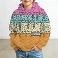 thumbnail image 4 of Boys Hoodies Ice Cream Baseball Pullover Sweatshirts Size 4-14 | Hooded with big pockets, All-over graphic print, Colorful sprinkle waffle cone, Classic pull-on, Active casual, 4 of 4