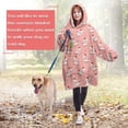thumbnail image 4 of Wearable Oversized Blanket,Pink Cow Heart Pattern Wearable Blanket Hoodie for Adults,Cozy Hooded Blankets with Super Pockets,Super Warm Fuzzy Pullover for Women & Men, 4 of 6