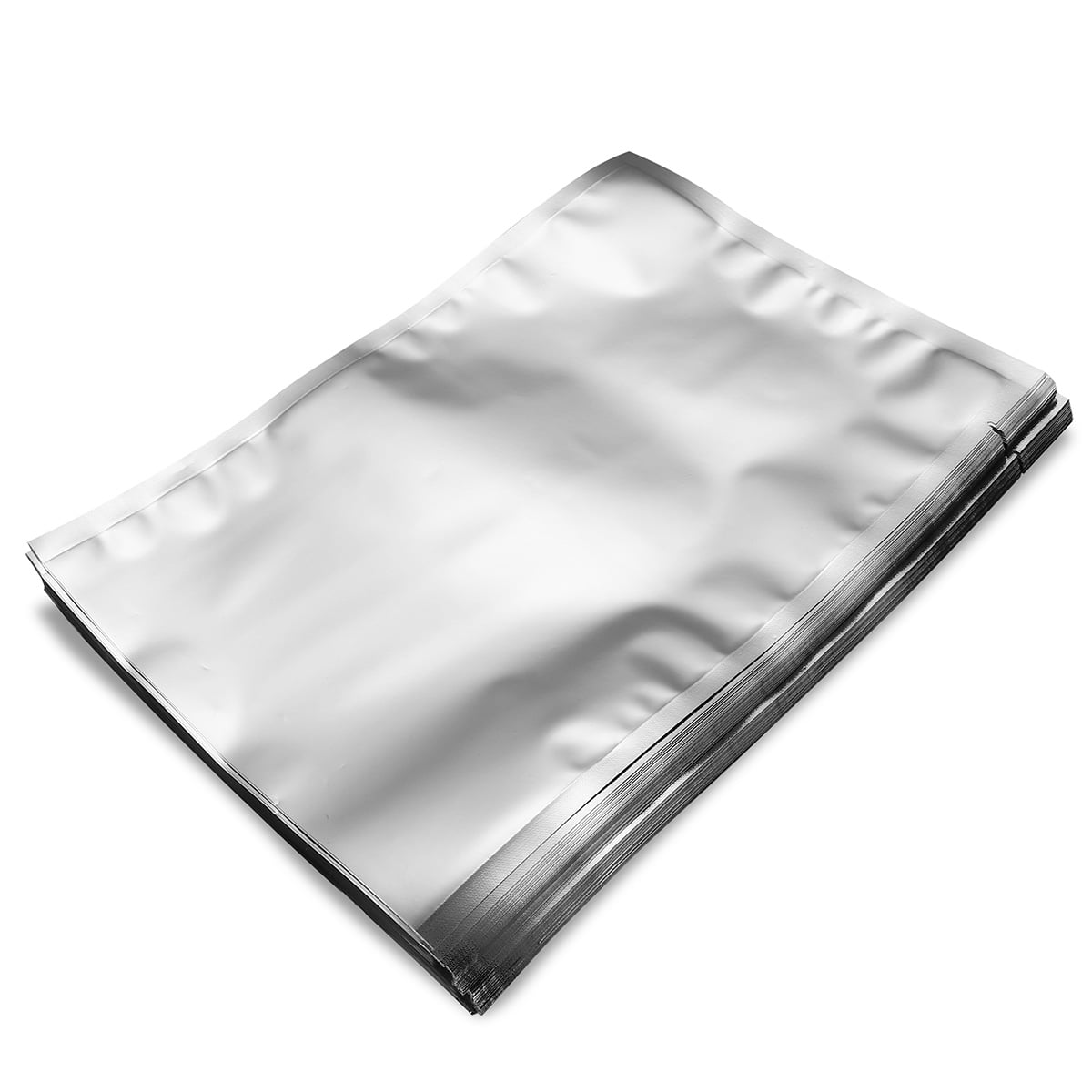 Open Top Silver Heat Seal Aluminum Foil Bags Pack Plastic Package Vacuum Pouches 