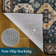 thumbnail image 2 of Garvee 4' x 6' Area Rug Indoor Vintage Persian Rug Machine Washable Rug Low Pile Non-Slip Distressed Area Rug for Living Room Bedroom, Blue, 2 of 5