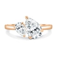 thumbnail image 2 of ESTE ORIGIN 3.00Ct Double Pear Lab-Grown Diamond Toi et Moi Engagement Ring - IGI Certified Diamond in 18K Rose Gold for Women US 4.5, 2 of 7
