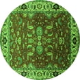 thumbnail image 1 of Ahgly Company Indoor Round Oriental Green Industrial Area Rugs, 8' Round, 1 of 4