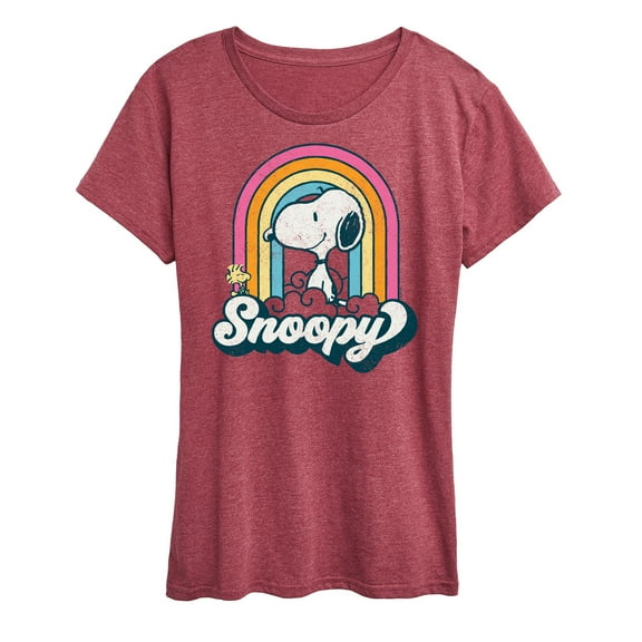 Peanuts - Snoopy Rainbow Clouds - Women's Short Sleeve Graphic T-Shirt