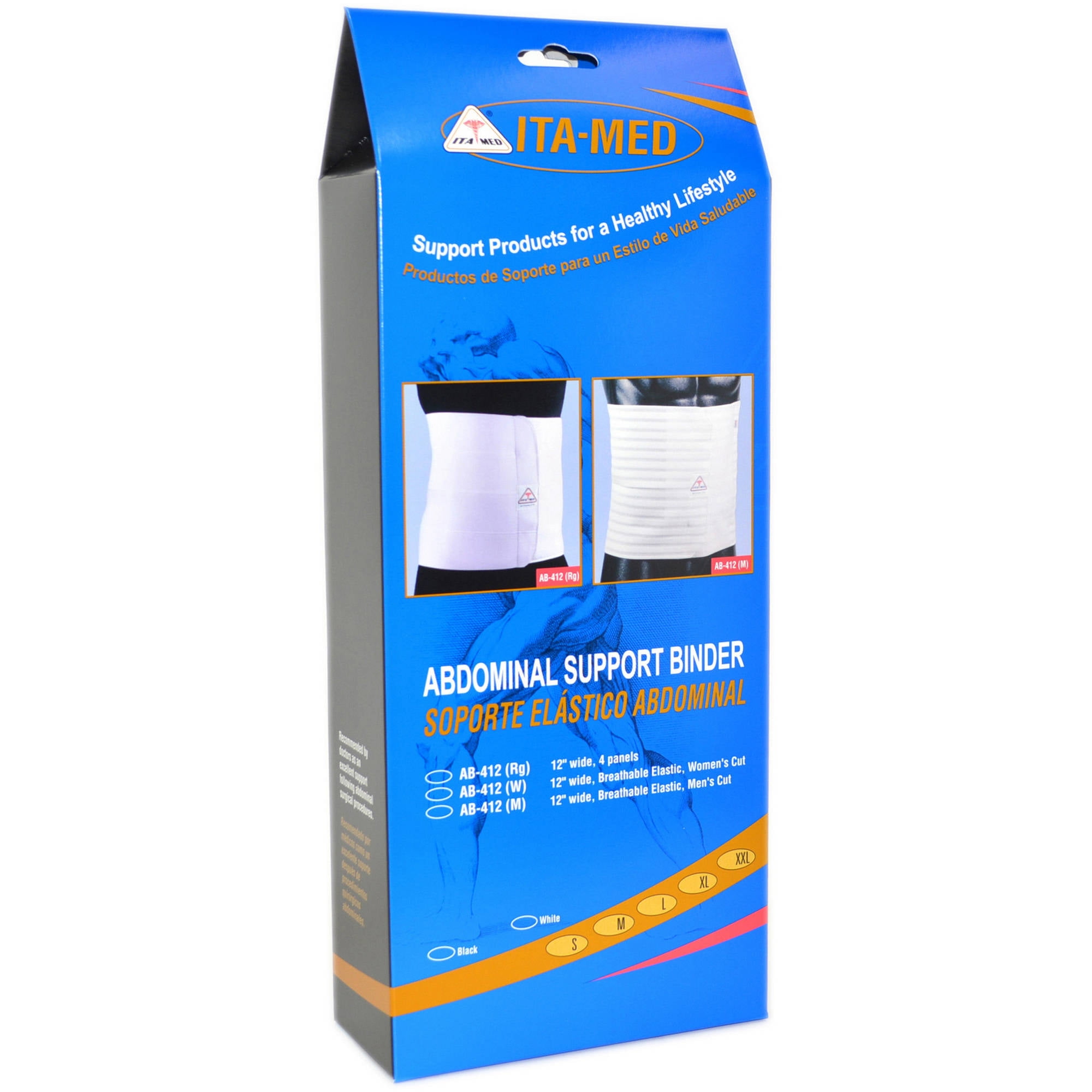Ita-Med Unisex Elastic Abdominal Binder (12” Wide): AB-412 S