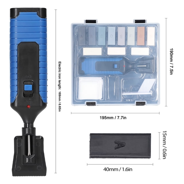 Kit de Réparation, Ensemble de Vinyle Pvc, Outil Diy, Vinyle à Gratter Pvc, Remplissage à Gratter avec 11 Outils de Cire, Ensemble de Barres de Cire, Outils de Remplissage à Gratter avec 11 Kits Eryue