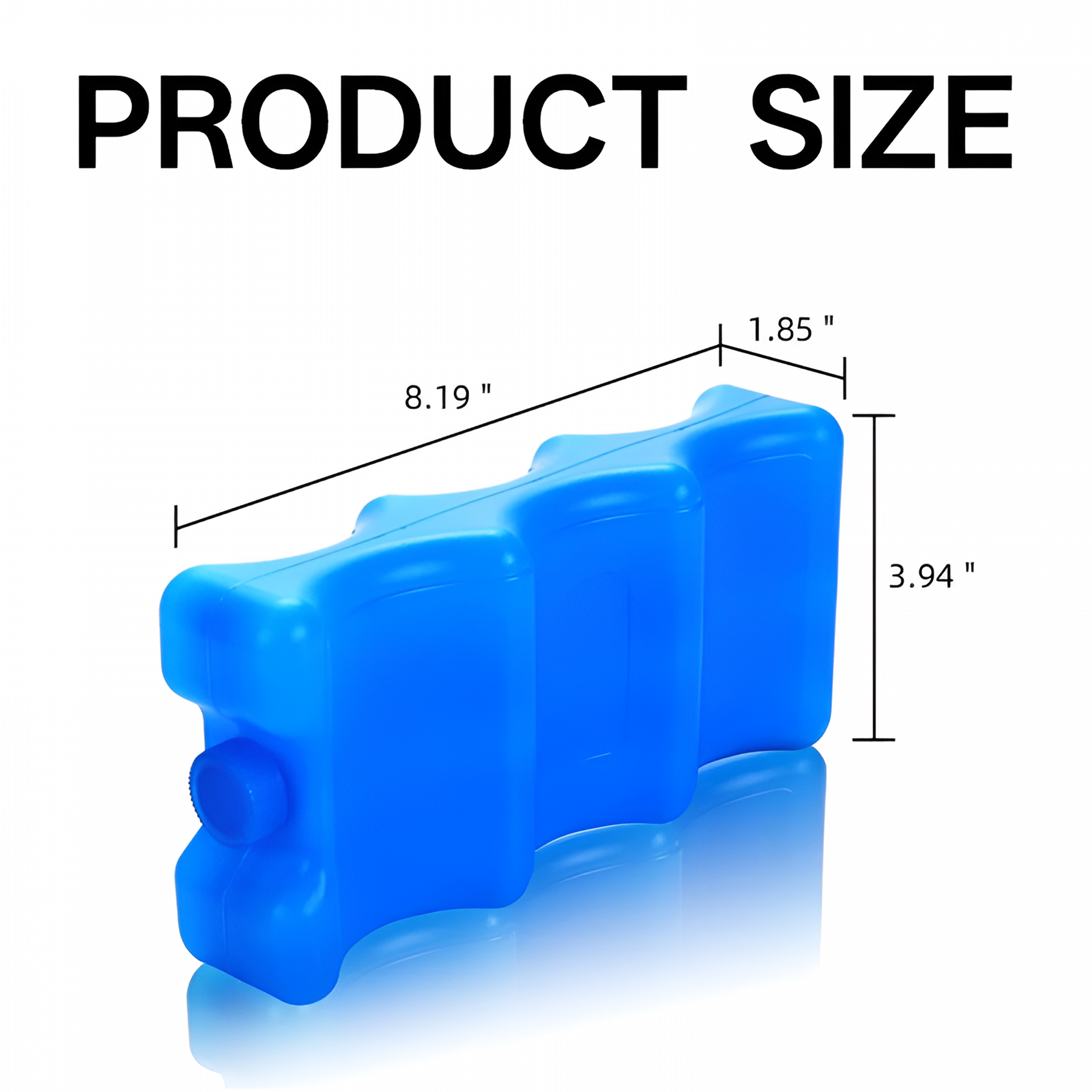 ACDANC 2026 New 2Pcs Ice Packs for Lunch Boxes,Breastmilk Bottle Storage,Insulated Bags,Long Lasting Reusable Cool Packs for Canned Beer Soda,Camping Beach Picnic,8.27"L X 3.94"W X 1.97"H,Blue