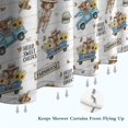 thumbnail image 6 of White Highland Cow Blue Truck Pattern Shower Curtain 72"x84" ,Bathroom Decorative Shower Curtains Set with 12 Hooks,Modern Waterproof Washable Shower Curtain, 6 of 6