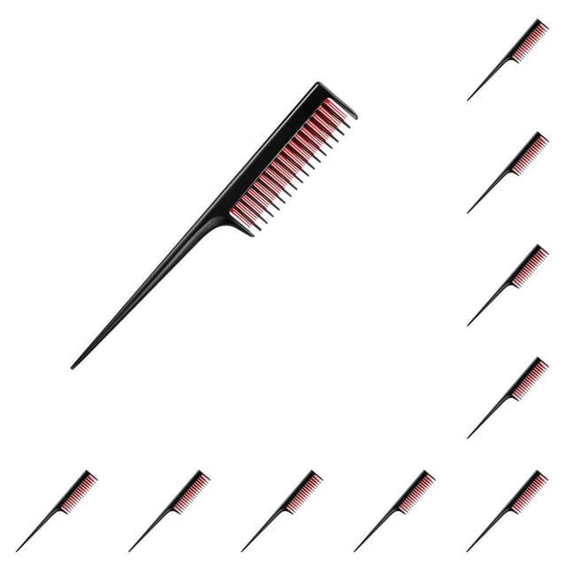 Soidarity Styling Cuttings Prop Salon Trimmer Tools Accessory Barber's Barbershop for Household Men Women Children Teenagers Diente rojo negro 10piezas