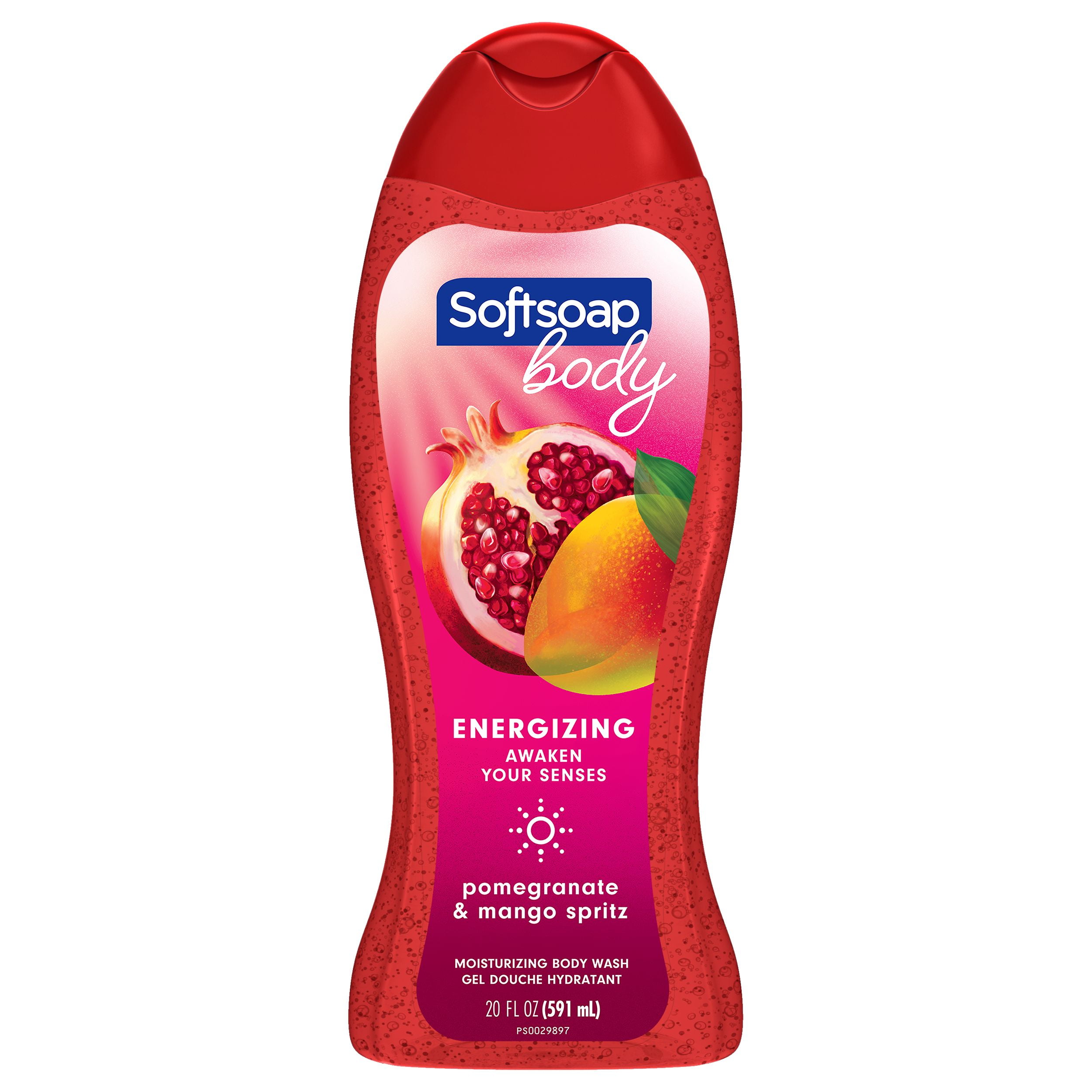 Softsoap Moisturizing Body Wash, Juicy Pomegranate and Mango, 20 Oz