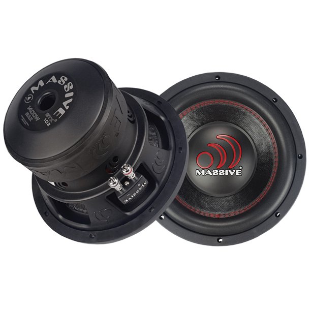 Massive Audio GTX 102 Series 10Inch 700WattRMS Dual 2Ohm Subwoofer