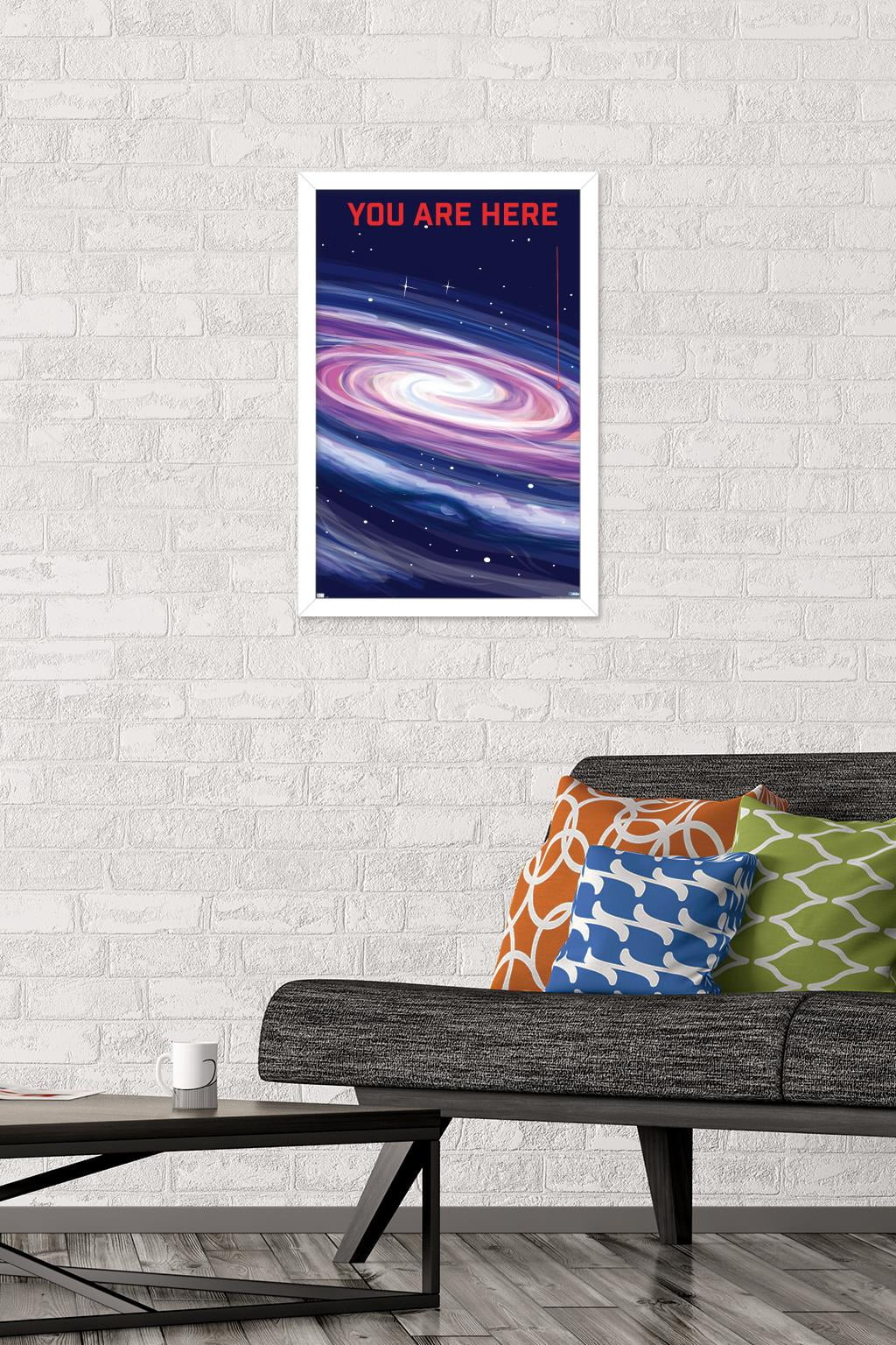 Well This Is Awkward - You Are Here Wall Poster, 14.725" x 22.375" Framed