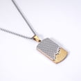 thumbnail image 3 of Iron Saints Men Two Tone Drip Pendant Necklace, Stainless Steel, Men Fashion Steel Pendant, 3 of 6