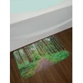 thumbnail image 2 of Forest Bath Mat, Natural Atmosphere Path into the Jungle, Plush Bathroom Decor Mat with Non Slip Backing, 29.5" X 17.5", Green Taupe, by Ambesonne, 2 of 2