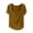 Yellow, variant on Ahuyic Womens Plus Size Top,Womens Summer Blouse,Womens Summer Fashion Casual Yoga Front Collar Straight Shoulder Short Sleeve Round Neck Top/Shirt Beige L