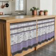 thumbnail image 6 of Purple Geometric Tier Curtains 36 Inch Length, Stripes Boho Spring Flowers Country Rural Cafe Short Curtains for Bathroom Over Sink, Small Kitchen Curtain Light Filtering Drapes 2 Panels 27.5"Wx36"L, 6 of 8