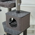 thumbnail image 4 of Catry Contemporary Cat Tree 67" Large Activity Cat Tower with Scratching Posts, 2 Condos, Removeable Top Beds, Grey, 4 of 8