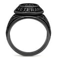 thumbnail image 3 of Luxe Jewelry Designs Men's IP Stainless Steel "United States Veteran" Ring with Black Jet Epoxy -, 3 of 4