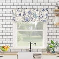 thumbnail image 4 of Spring Blue Floral Window Valances Summer French Country Valance Kitchen Curtains with Rod Pocket Short Curtain Panels for Bedroom Living Room 54" X 18", 4 of 6
