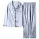 thumbnail image 2 of Conjunto de pijamas de dormir Hugo pijamas de hombre manga larga transpirable gris, 2 of 7
