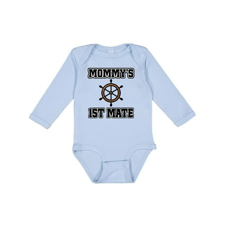 

Inktastic Mommy 1st Mate Sailing Boys or Girls Long Sleeve Baby Bodysuit