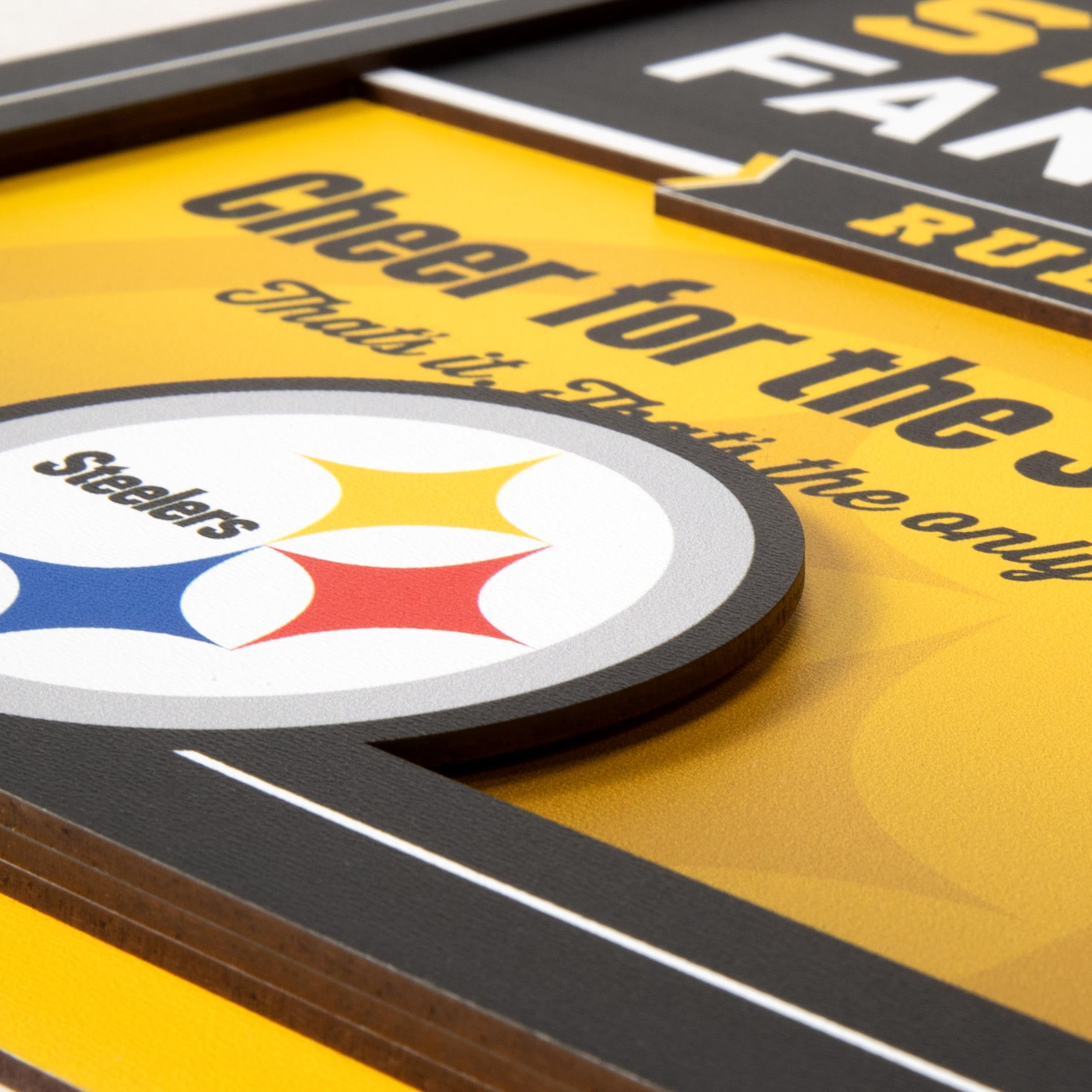 YouTheFan NFL Pittsburgh Steelers Fan Rules 3D Wall Art
