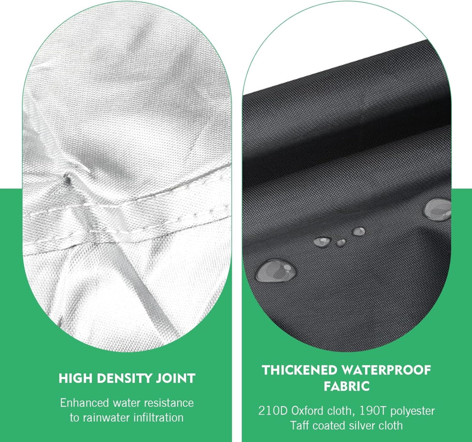 Motorcycle cover, 210D Oxford cloth motorcycle cover, waterproof motorcycle protector with 2 lock holes, suitable for most motorcycles (black)