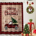 thumbnail image 5 of Shower Curtains Sets for Bathroom Decor Retro Farm Plaid CarWaterproof Bathroom Curtain with Hooks,Buffalo Grid Xmas Tree on Wood Grainfor Bathroom Decor,72x72IN, 5 of 9