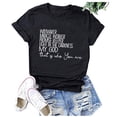 thumbnail image 3 of Gibobby Playera Manga Corta para Mujer Camiseta suelta con estampado blusas para mujer, blusa informal con cuello redondo y mangas con letras, blusa para (Negro,XL), 3 of 5