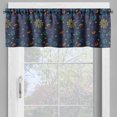 thumbnail image 4 of Ambesonne Galaxy Valance & Curtain, Hand-Drawn Sun Stars Art, 55"x24", Dark Yellow and Violet Blue, 4 of 7